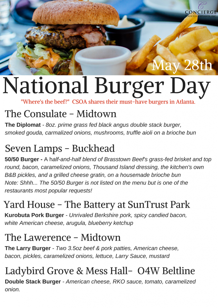National Burger Day CSOA